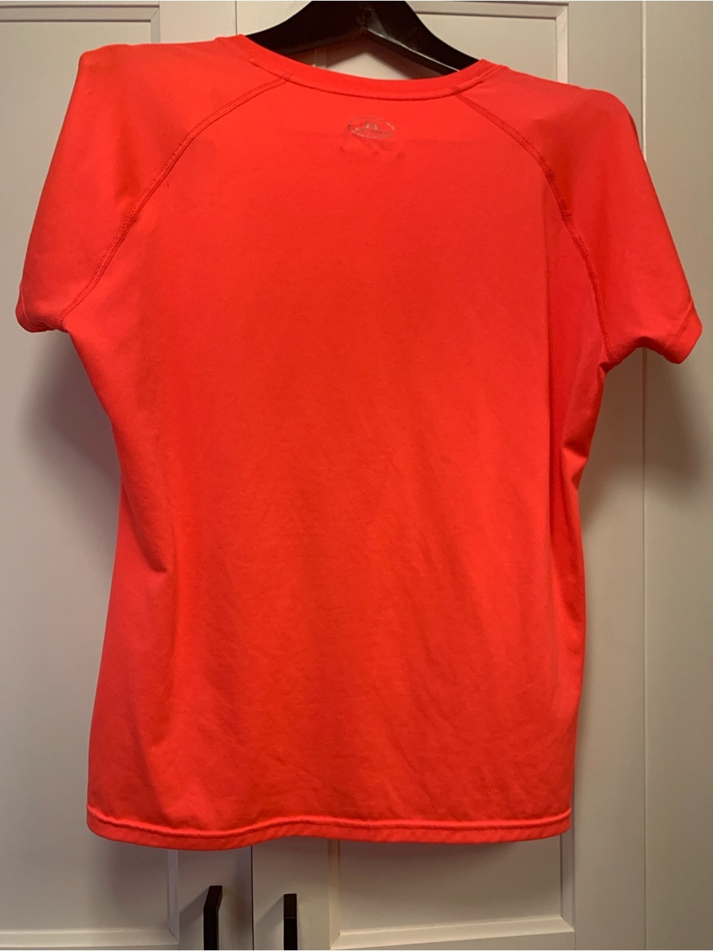 Under Armour Women’s V-Neck Short Sleeve Top - Coral/Neon - Picture 2 of 5